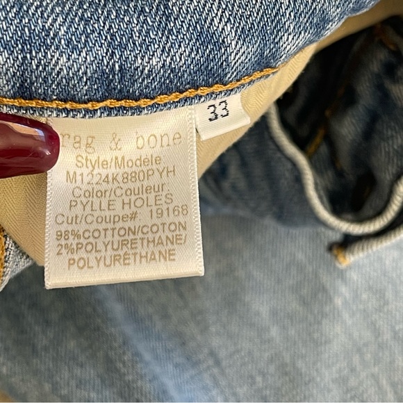 Rag and Bone Fit 1 Extra Slim Men's Light Wash Jeans Size 33 - Picture 11 of 11